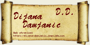 Dijana Damjanić vizit kartica